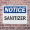 Signmission Sanitizer, 14 in W x Rectangle, Plastic OS-2PACK-NS-P-1014-L-18239 - alternate 5